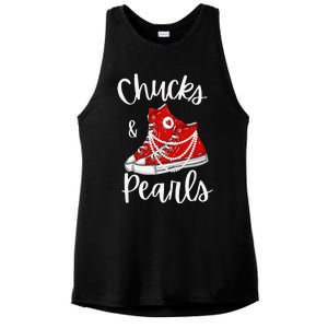 Chucks And Pearls Cute Women Gift Ladies PosiCharge Tri-Blend Wicking Tank