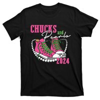 Chucks And Pearls Im With Her Kamala 2024 T-Shirt