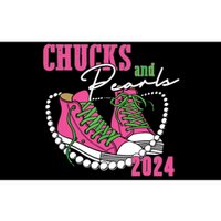 Chucks And Pearls Im With Her Kamala 2024 Bumper Sticker