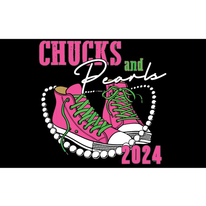 Chucks And Pearls Im With Her Kamala 2024 Bumper Sticker