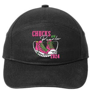 Chucks And Pearls Im With Her Kamala 2024 7-Panel Snapback Hat