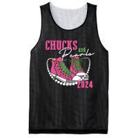 Chucks And Pearls Im With Her Kamala 2024 Mesh Reversible Basketball Jersey Tank