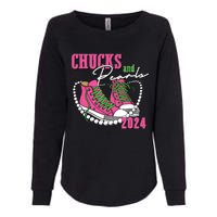 Chucks And Pearls Im With Her Kamala 2024 Womens California Wash Sweatshirt