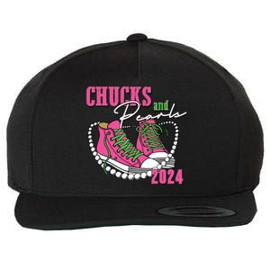 Chucks And Pearls Im With Her Kamala 2024 Wool Snapback Cap