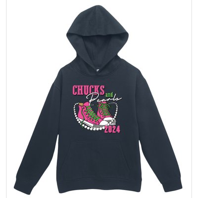 Chucks And Pearls Im With Her Kamala 2024 Urban Pullover Hoodie