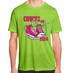 Chucks And Pearls Im With Her Kamala 2024 Adult ChromaSoft Performance T-Shirt