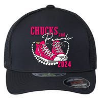 Chucks And Pearls Im With Her Kamala 2024 Flexfit Unipanel Trucker Cap