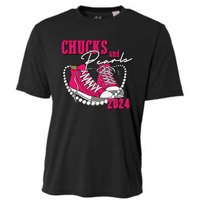 Chucks And Pearls Im With Her Kamala 2024 Cooling Performance Crew T-Shirt