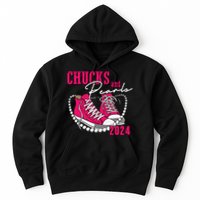 Chucks And Pearls Im With Her Kamala 2024 Hoodie