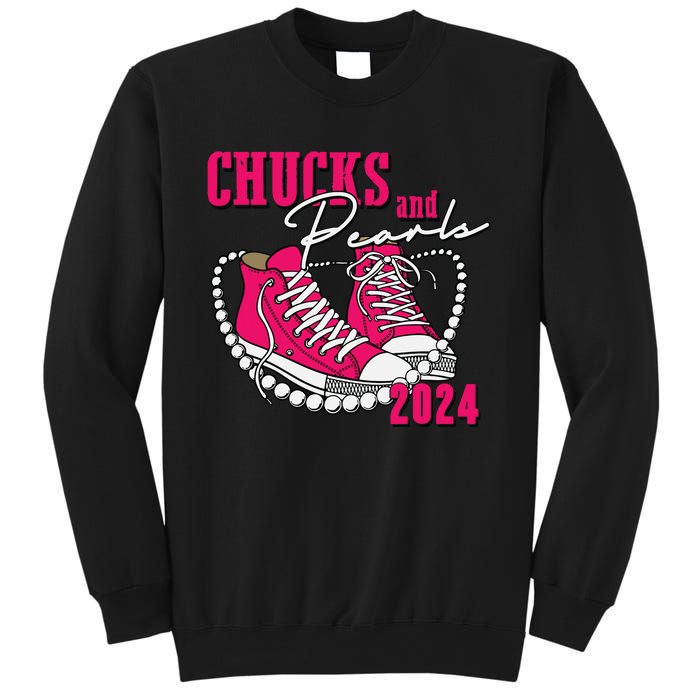 Chucks And Pearls Im With Her Kamala 2024 Sweatshirt