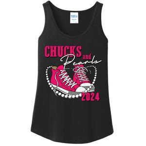 Chucks And Pearls Im With Her Kamala 2024 Ladies Essential Tank