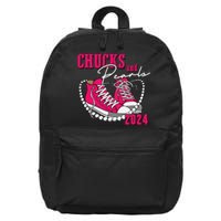 Chucks And Pearls Im With Her Kamala 2024 16 in Basic Backpack