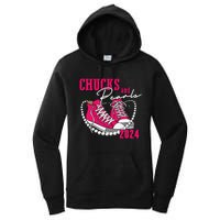 Chucks And Pearls Im With Her Kamala 2024 Women's Pullover Hoodie