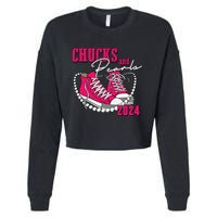 Chucks And Pearls Im With Her Kamala 2024 Cropped Pullover Crew