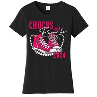 Chucks And Pearls Im With Her Kamala 2024 Women's T-Shirt