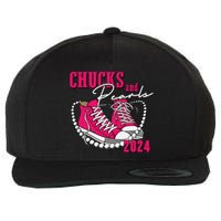 Chucks And Pearls Im With Her Kamala 2024 Wool Snapback Cap