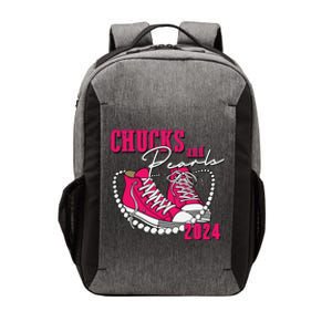 Chucks And Pearls Im With Her Kamala 2024 Vector Backpack