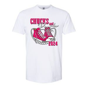 Chucks And Pearls Im With Her Kamala 2024 Softstyle CVC T-Shirt