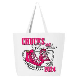 Chucks And Pearls Im With Her Kamala 2024 25L Jumbo Tote