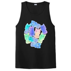 Cute Anime Pastel Cat Kawaii Neko PosiCharge Competitor Tank