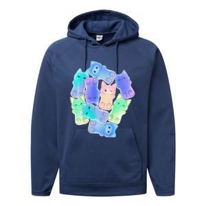 Cute Anime Pastel Cat Kawaii Neko Performance Fleece Hoodie