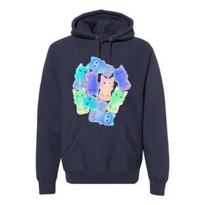 Cute Anime Pastel Cat Kawaii Neko Premium Hoodie