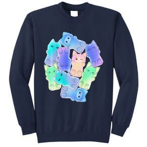 Cute Anime Pastel Cat Kawaii Neko Tall Sweatshirt