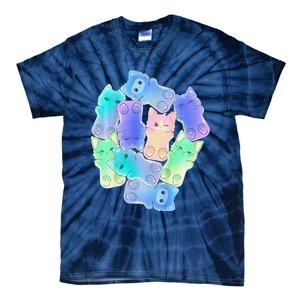 Cute Anime Pastel Cat Kawaii Neko Tie-Dye T-Shirt