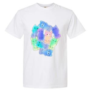 Cute Anime Pastel Cat Kawaii Neko Garment-Dyed Heavyweight T-Shirt