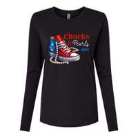 Chucks And Pearls 2024 Im With Her Kamala Womens Cotton Relaxed Long Sleeve T-Shirt