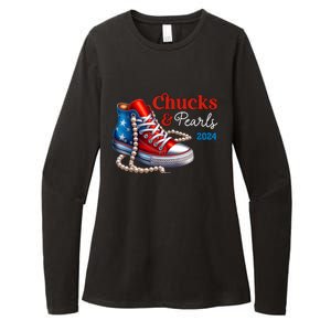 Chucks And Pearls 2024 Im With Her Kamala Womens CVC Long Sleeve Shirt