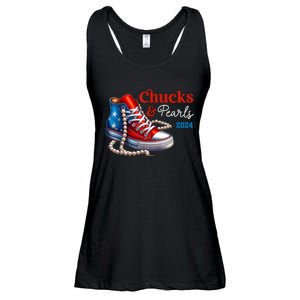 Chucks And Pearls 2024 Im With Her Kamala Ladies Essential Flowy Tank