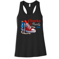 Chucks And Pearls 2024 Im With Her Kamala Women's Racerback Tank