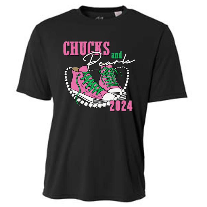 Chucks And Pearls IM With Her Kamala 2024 Cooling Performance Crew T-Shirt