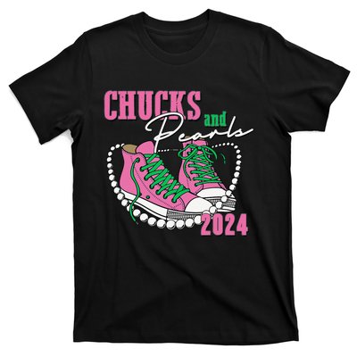 Chucks And Pearls IM With Her Kamala 2024 T-Shirt