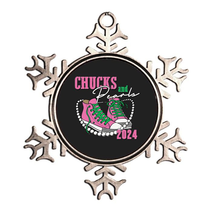 Chucks And Pearls IM With Her Kamala 2024 Metallic Star Ornament