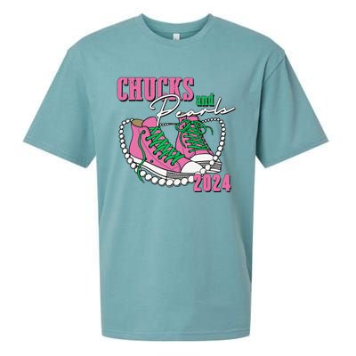 Chucks And Pearls IM With Her Kamala 2024 Sueded Cloud Jersey T-Shirt