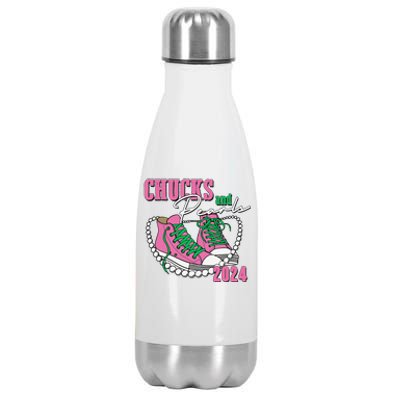 Chucks And Pearls IM With Her Kamala 2024 Stainless Steel Insulated Water Bottle