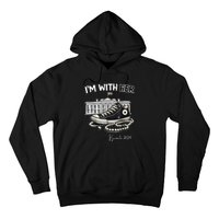 Chucks And Pearls IM With Her Kamala 2024 Retro Vintage Hoodie