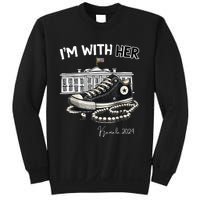 Chucks And Pearls IM With Her Kamala 2024 Retro Vintage Sweatshirt