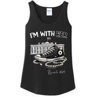 Chucks And Pearls IM With Her Kamala 2024 Retro Vintage Ladies Essential Tank