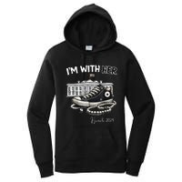 Chucks And Pearls IM With Her Kamala 2024 Retro Vintage Women's Pullover Hoodie