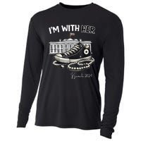 Chucks And Pearls IM With Her Kamala 2024 Retro Vintage Cooling Performance Long Sleeve Crew