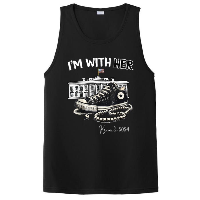 Chucks And Pearls IM With Her Kamala 2024 Retro Vintage PosiCharge Competitor Tank