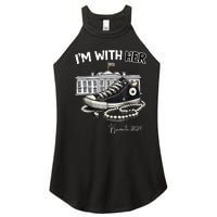 Chucks And Pearls IM With Her Kamala 2024 Retro Vintage Women's Perfect Tri Rocker Tank