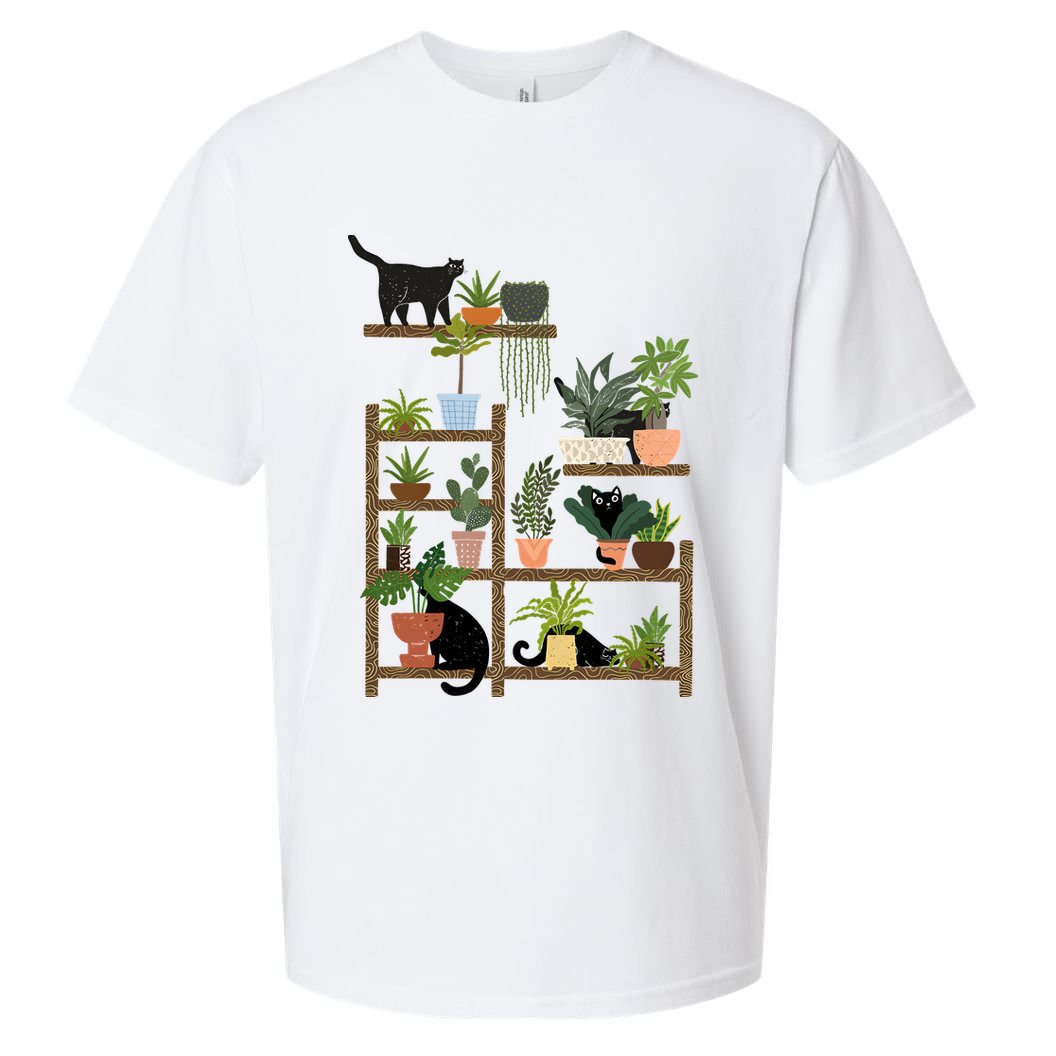 Cats And Plants Sueded Cloud Jersey T-Shirt