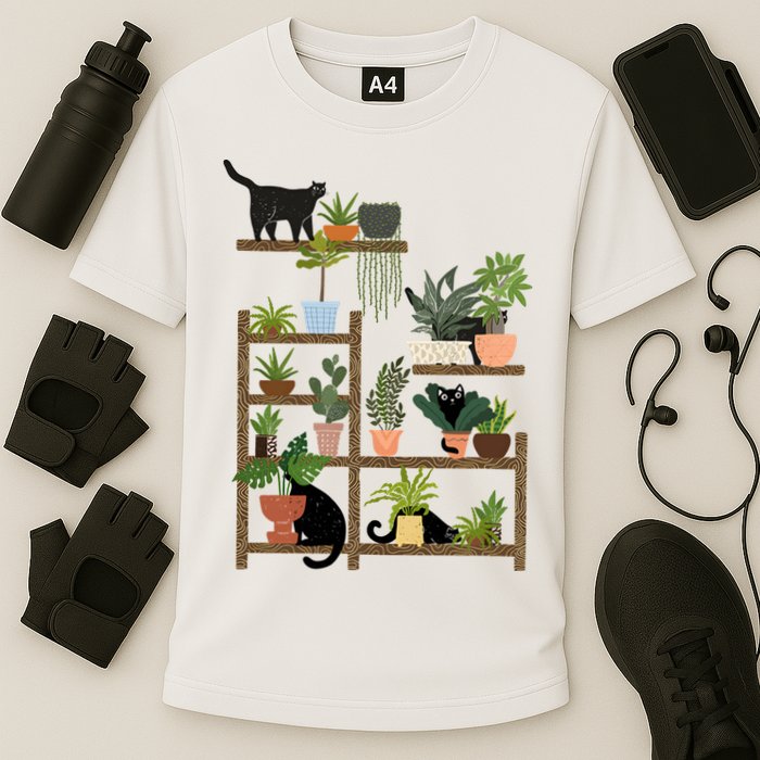 Cats And Plants Cooling Performance Crew T-Shirt