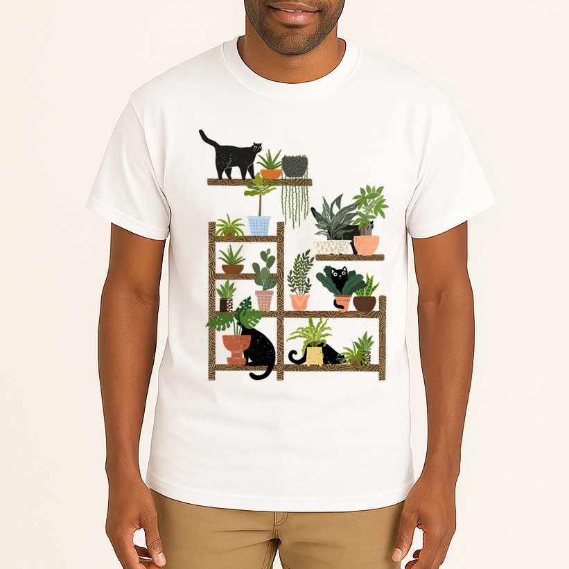 Cats And Plants Tall T-Shirt