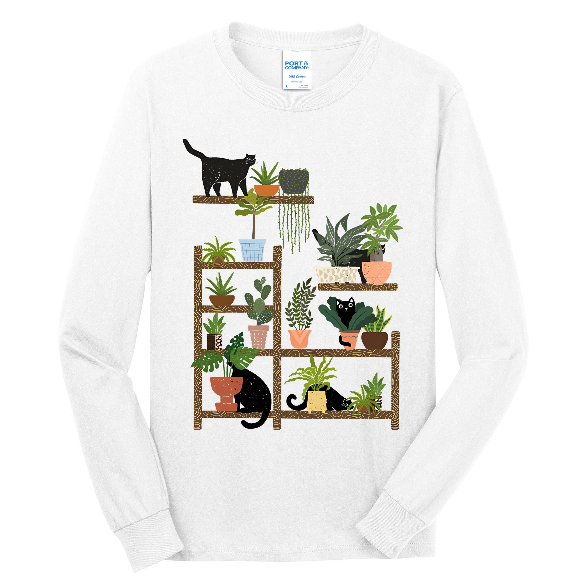 Cats And Plants Tall Long Sleeve T-Shirt