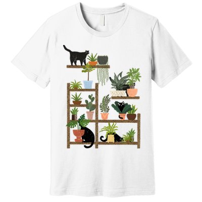 Cats And Plants Premium T-Shirt